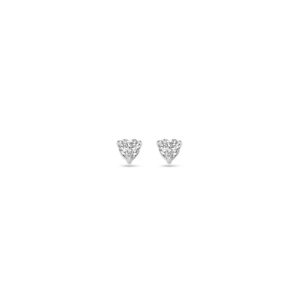 oorknoppen hartje zirkonia 3,5 mm zilver gerhodineerd