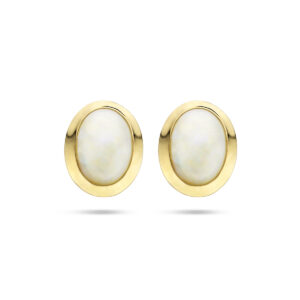 oorknoppen opaal 14K geelgoud
