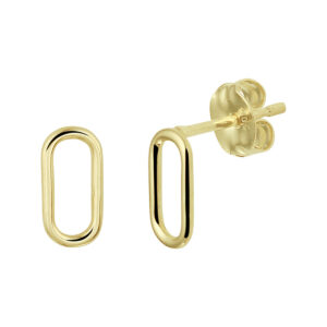 oorknoppen ovaal 14K geelgoud