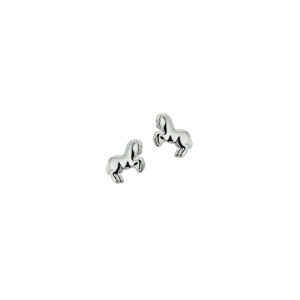 oorknoppen paard zilver gerhodineerd