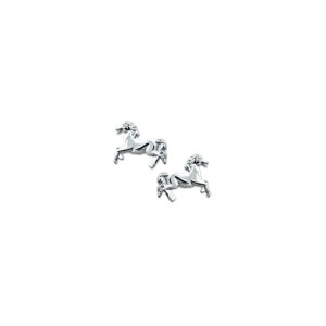 oorknoppen paard zilver gerhodineerd