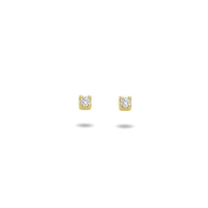 oorknoppen zirkonia 14K geelgoud