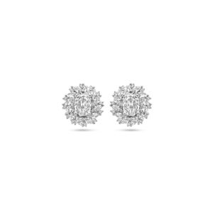 oorknoppen zirkonia 15 mm zilver gerhodineerd