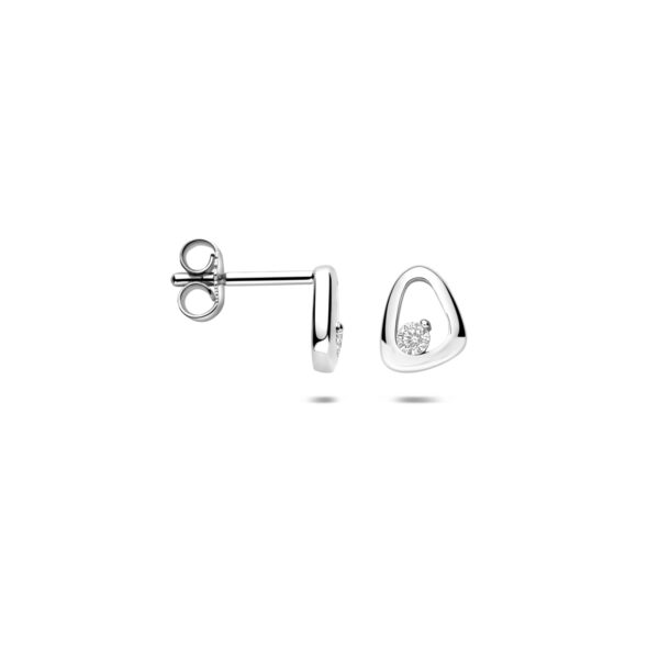 oorknoppen zirkonia 7,5 mm zilver gerhodineerd - Afbeelding 3