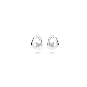 oorknoppen zirkonia 7,5 mm zilver gerhodineerd