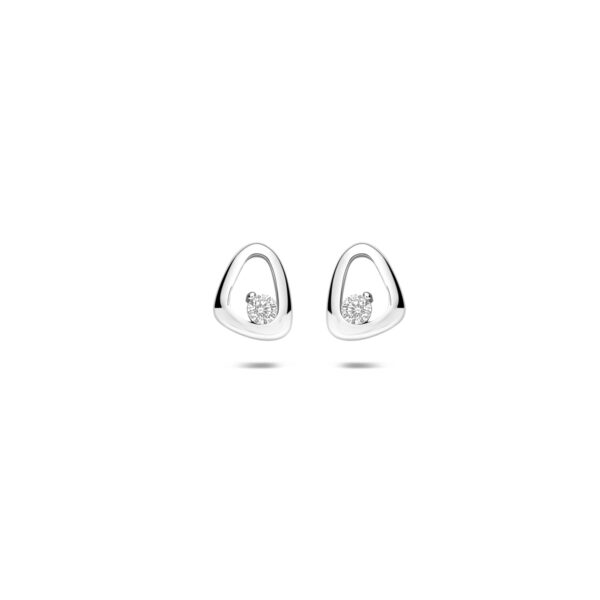 oorknoppen zirkonia 7,5 mm zilver gerhodineerd