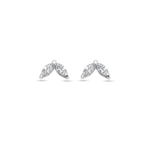oorknoppen zirkonia zilver gerhodineerd