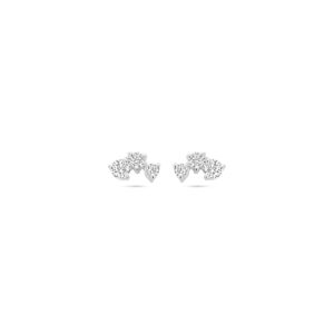 oorknoppen zirkonia zilver gerhodineerd