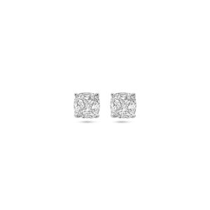 oorknoppen zirkonia zilver gerhodineerd