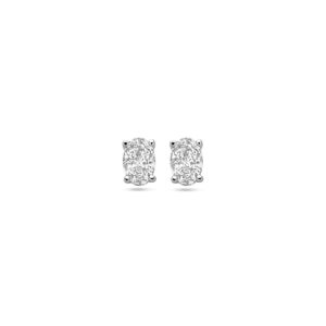 oorknoppen zirkonia zilver gerhodineerd