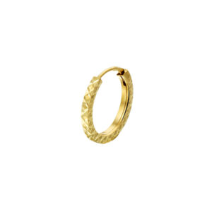oorring 1,2 mm gediamanteerd per stuk 14K geelgoud