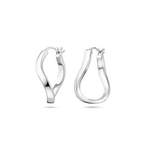 oorringen 26 mm zilver gerhodineerd