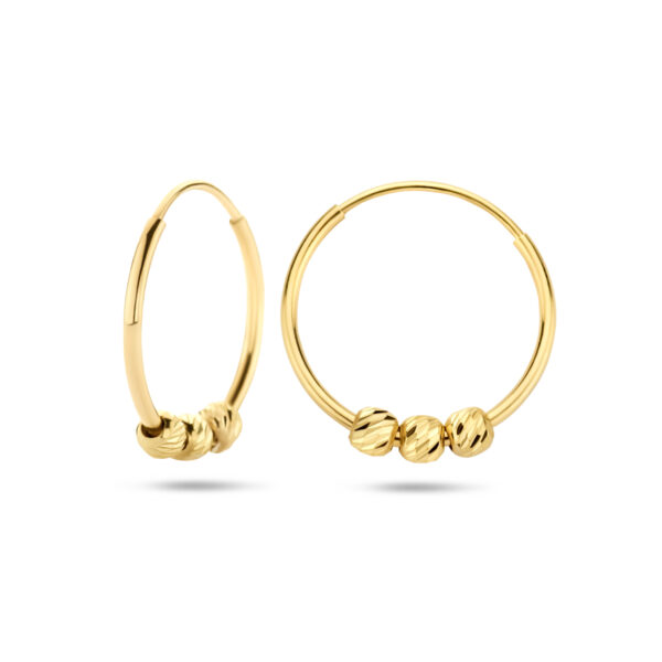 oorringen bolletjes 11,5 mm 14K geelgoud - Afbeelding 3