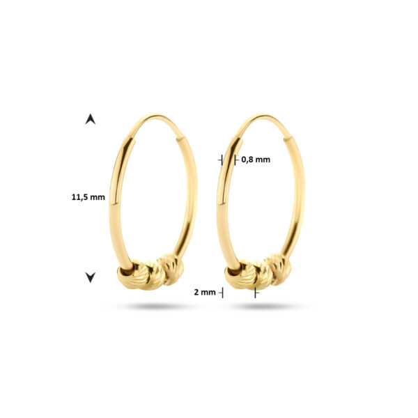 oorringen bolletjes 11,5 mm 14K geelgoud - Afbeelding 4