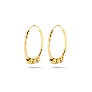 oorringen bolletjes 11,5 mm 14K geelgoud