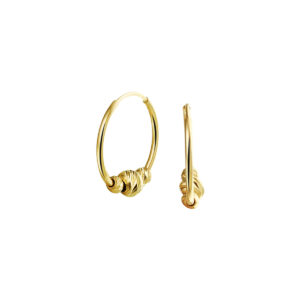 oorringen bolletjes 14K geelgoud