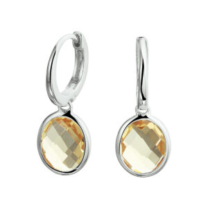 oorringen citrien zilver gerhodineerd