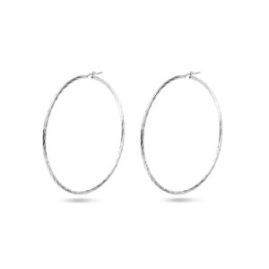 oorringen gedraaide buis 2,5 mm zilver gerhodineerd