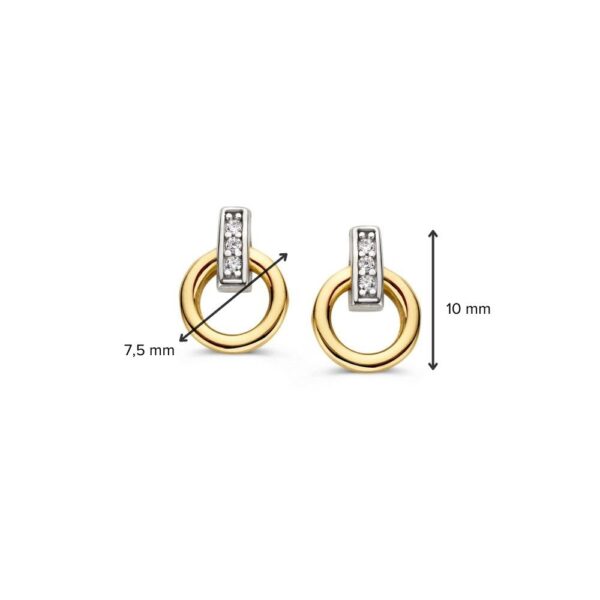 Oorstekers bicolor zirkonia - Afbeelding 2