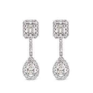 Oorstekers witgoud diamant 1,04 crt.