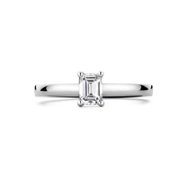 platina ring diamant 0.50ct g vsi platina - Afbeelding 4