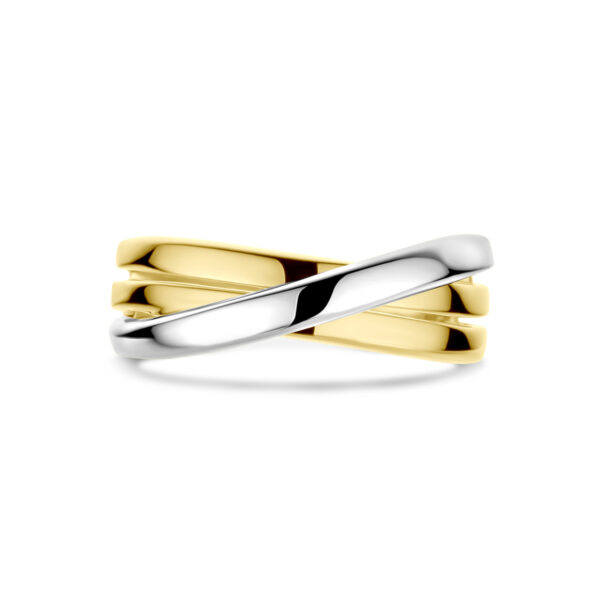 ring 14K bicolor goud geel/wit - Afbeelding 4