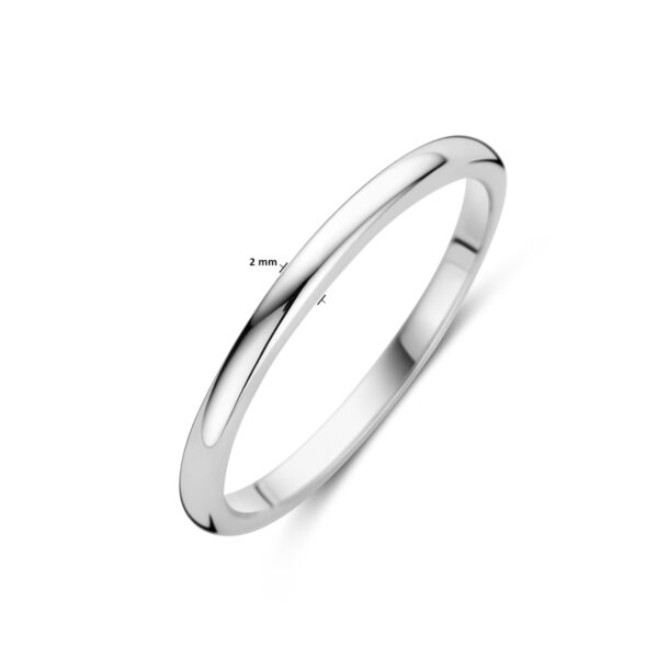 ring 2 mm zilver gerhodineerd - Afbeelding 4