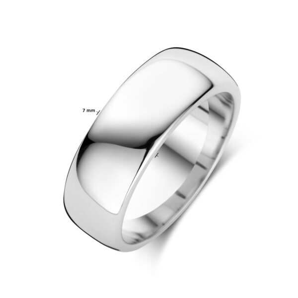 ring 7 mm zilver gerhodineerd - Afbeelding 4