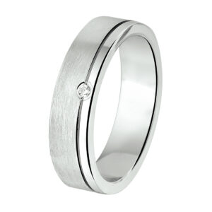 ring a202 - 5 mm - met cz zilver gerhodineerd
