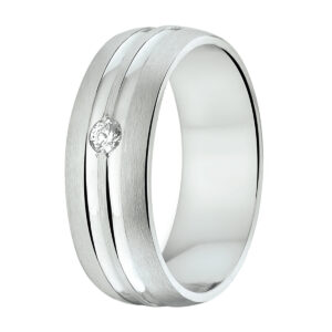 ring a211 - 6,5 mm - met cz zilver gerhodineerd