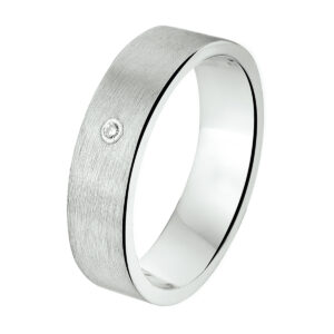 ring a305 - 5 mm - 0.01ct h si zilver gerhodineerd