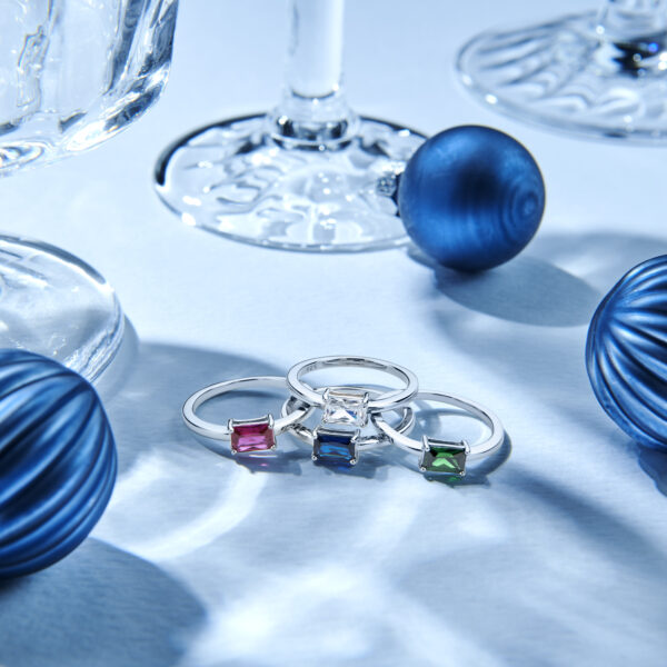ring blauw zirkonia zilver gerhodineerd - Afbeelding 5