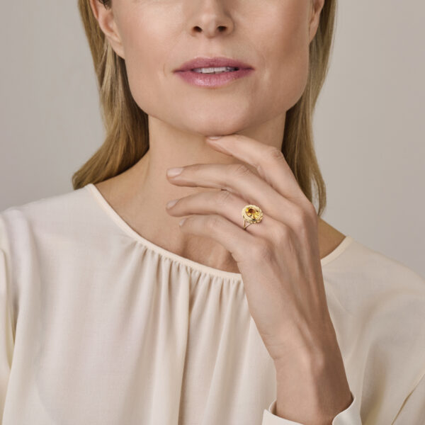 ring citrien 14K geelgoud - Afbeelding 2