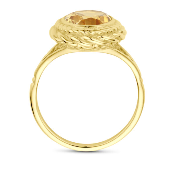 ring citrien 14K geelgoud - Afbeelding 3