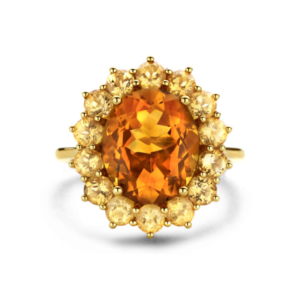 ring citrien 14K geelgoud - Afbeelding 4