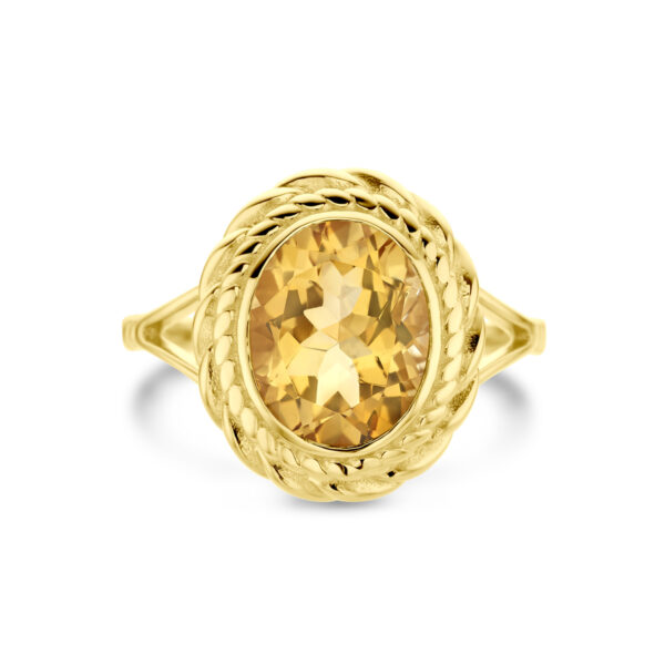 ring citrien 14K geelgoud - Afbeelding 4