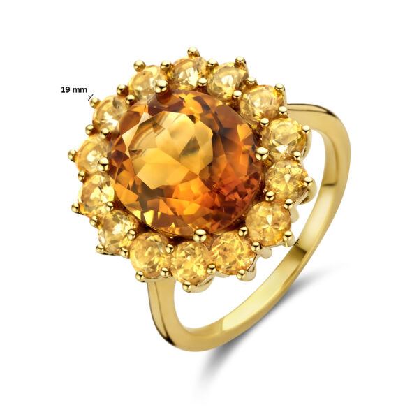 ring citrien 14K geelgoud - Afbeelding 5