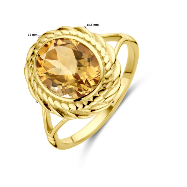 ring citrien 14K geelgoud - Afbeelding 5