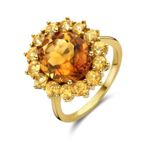 ring citrien 14K geelgoud