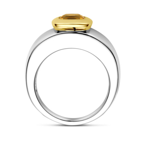 ring citrien goud met zilver - Afbeelding 3