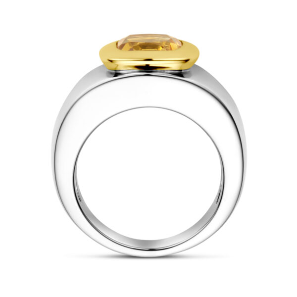 ring citrien goud met zilver - Afbeelding 3