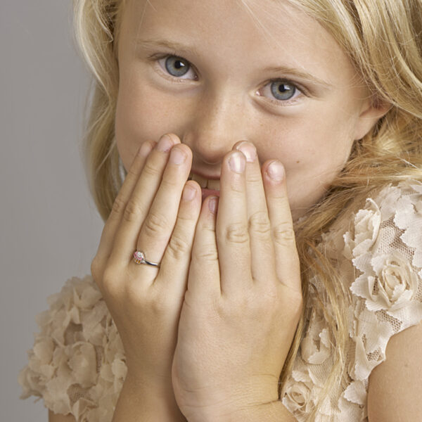 ring cupcake zilver gerhodineerd - Afbeelding 2