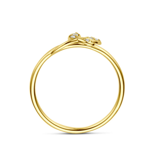 ring diamant 0.03ct h si 14K geelgoud - Afbeelding 3