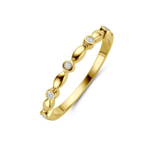 ring diamant 0.05ct h si 14K geelgoud