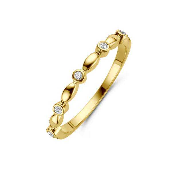 ring diamant 0.05ct h si 14K geelgoud