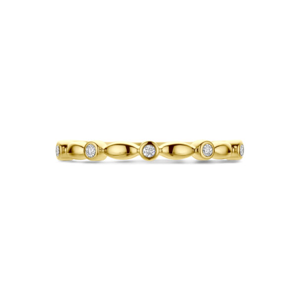 ring diamant 0.05ct h si 14K geelgoud - Afbeelding 4