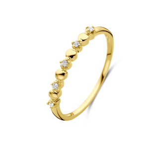 ring diamant 0.05ct h si 14K geelgoud