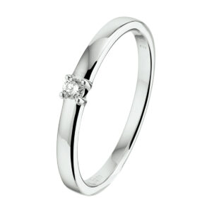 ring diamant 0.05ct h si 14K witgoud