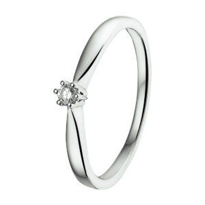 ring diamant 0.05ct h si 14K witgoud