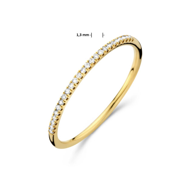 ring diamant 0.083ct h si 14K geelgoud - Afbeelding 4